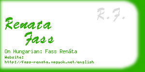 renata fass business card